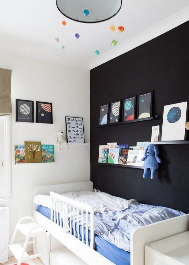 Những kiểu trang trí tường đen thật đẹp mắt trong phòng ngủ của các bé - Ảnh 21.