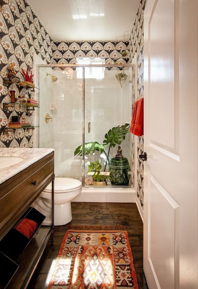 Có thể bạn không tin nhưng phong cách Bohemian cũng hợp với phòng tắm lắm đấy - Ảnh 3.