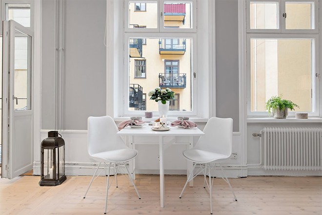 Căn hộ 39m² góc nào cũng yêu nhờ décor hoàn hảo với màu trắng và xám - Ảnh 5.
