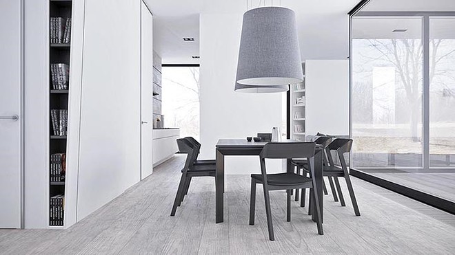 Thiết kế nội thất màu trắng và xám trong phong cách tối giản hiện đại - Ảnh 4.