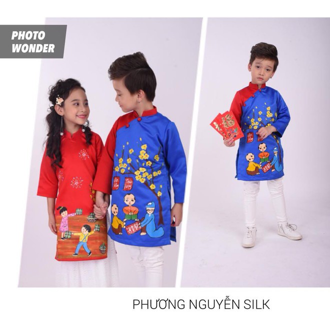 Không chỉ mỗi người lớn, nhiều hãng thiết kế Việt cũng giới thiệu tặng khá nhiều mẫu áo dài cách tân để các bé diện thật xinh xắn trong Tết này - Ảnh 25.