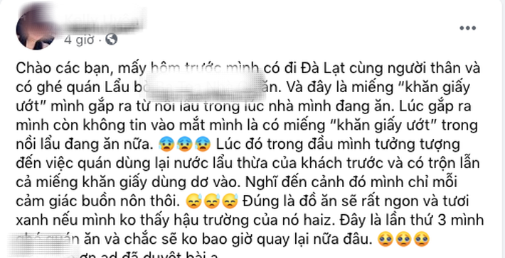 Đi ăn nhà hàng, cô gái hãi hùng khi gắp phải miếng... 