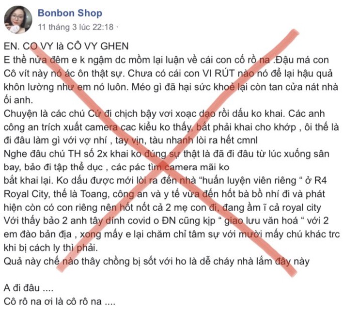 Bộ Công an: Các đối tượng tung tin bệnh nhân 21 có 