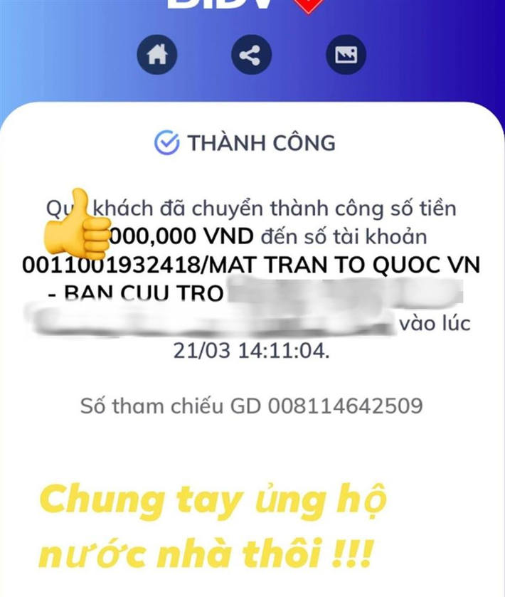 Thiếu gia Phan Thành ủng hộ quỹ chống Covid-19 nhưng che số tiền sau phát ngôn 