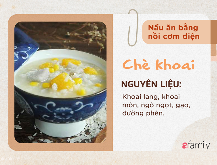 Nấu được đủ các món từ thịt, canh cho đến chè, bánh ngọt... nồi cơm điện chính là 