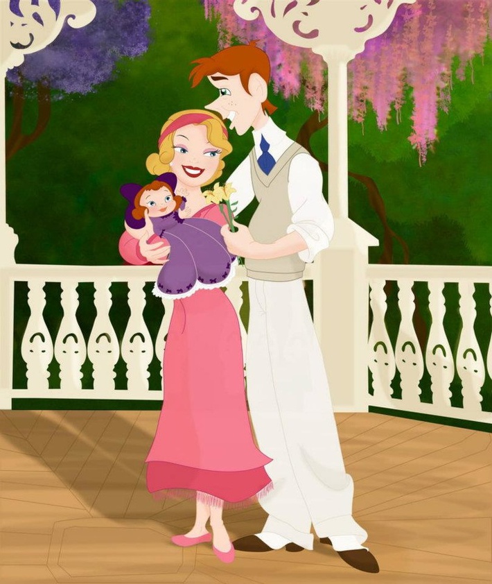 Khi 18 cặp đôi nổi tiếng của Disney khi có con, bộ tranh thu hút sự chú ý trên toàn thế giới - Ảnh 5.