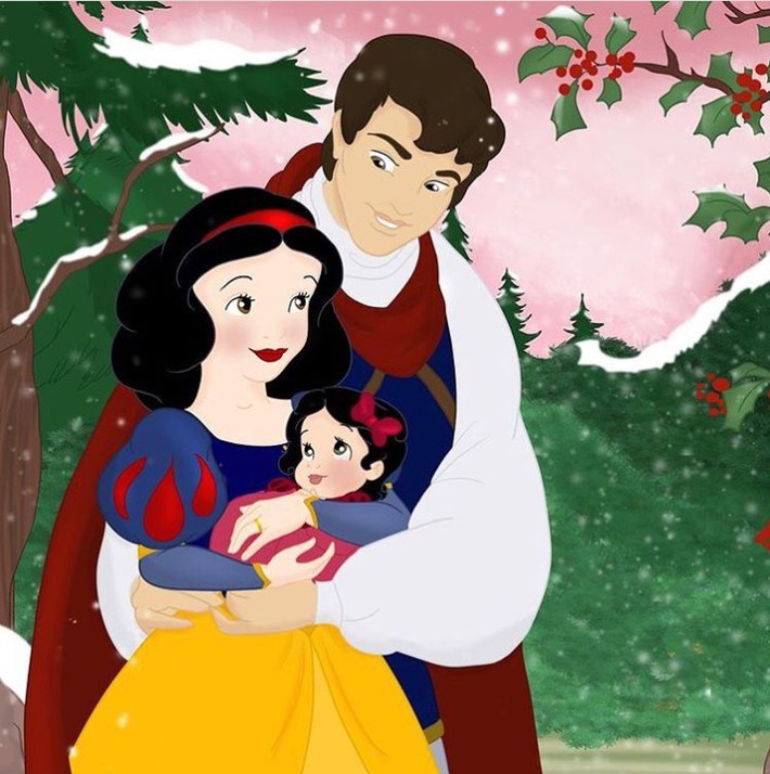 Khi 18 cặp đôi nổi tiếng của Disney khi có con, bộ tranh thu hút sự chú ý trên toàn thế giới - Ảnh 6.