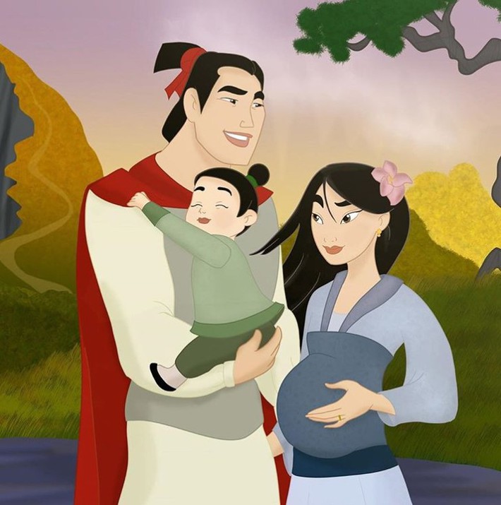 Khi 18 cặp đôi nổi tiếng của Disney khi có con, bộ tranh thu hút sự chú ý trên toàn thế giới - Ảnh 8.