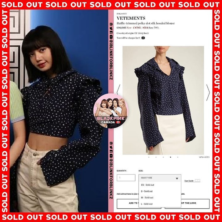 Liên tục bị stylist dí cho áo sến súa, Lisa dừ hơn hẳn 3 nàng Black Pink còn lại nhưng vẫn gây cháy hàng nhanh lẹ mới hay - Ảnh 7. Liên tục bị stylist dí cho áo sến súa, Lisa dừ hơn hẳn 3 nàng Black Pink còn lại nhưng vẫn gây cháy hàng nhanh lẹ mới hay - Ảnh 7.