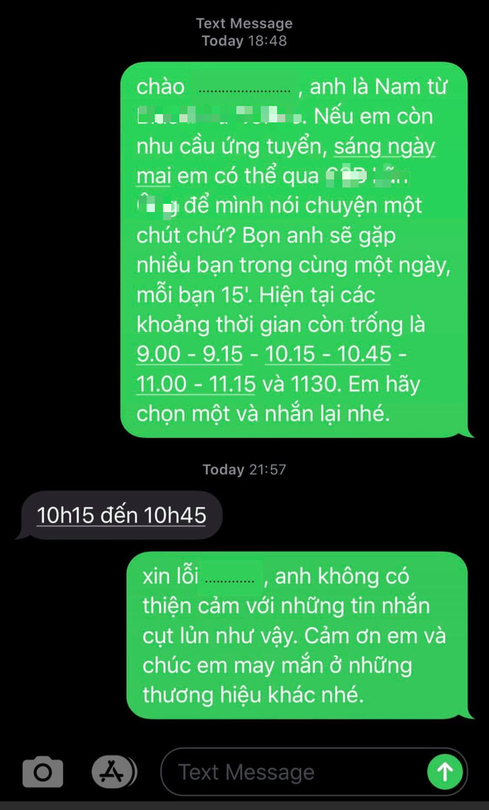 Đi xin việc mà trả lời như 