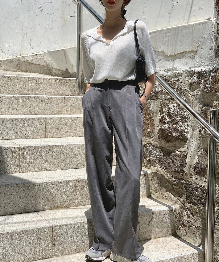 Mix quần âu ống rộng với loạt kiểu áo sau, cô gái nào cũng được khen style xinh, dáng đẹp - Ảnh 5. Mix quần âu ống rộng với loạt kiểu áo sau, cô gái nào cũng được khen style xinh, dáng đẹp - Ảnh 5.
