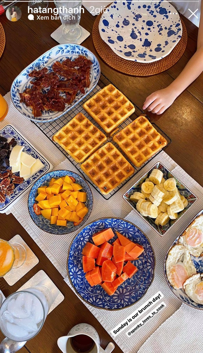 Ngày chủ nhật lười biếng, Hà Tăng làm bữa 