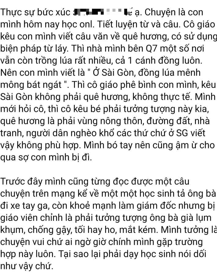 Học sinh làm văn kể 