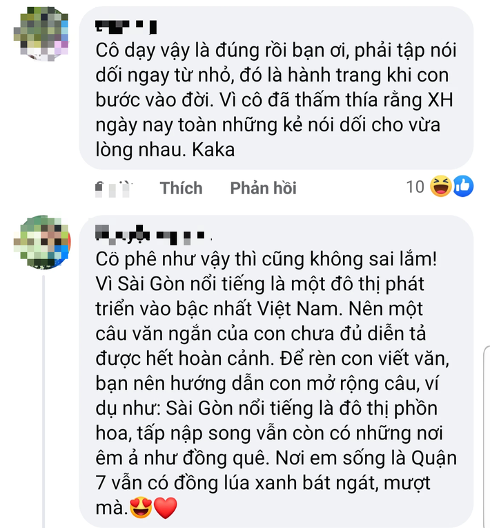 Học sinh làm văn kể 