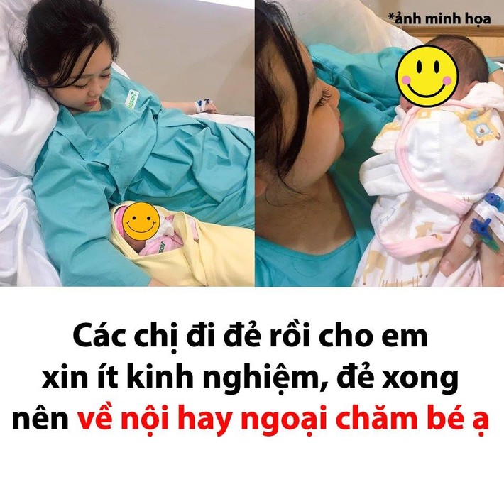 Mẹ bỉm phân vân đẻ xong nên về nội hay về ngoại, câu trả lời được nhiều 