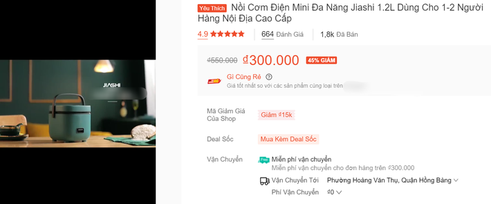 Review nồi cơm điện tí hon 1,2L gần 2000 lượt mua trên Shopee: Giá rẻ chưa đầy 300K nhưng trải nghiệm thực tế ra sao? - Ảnh 2.