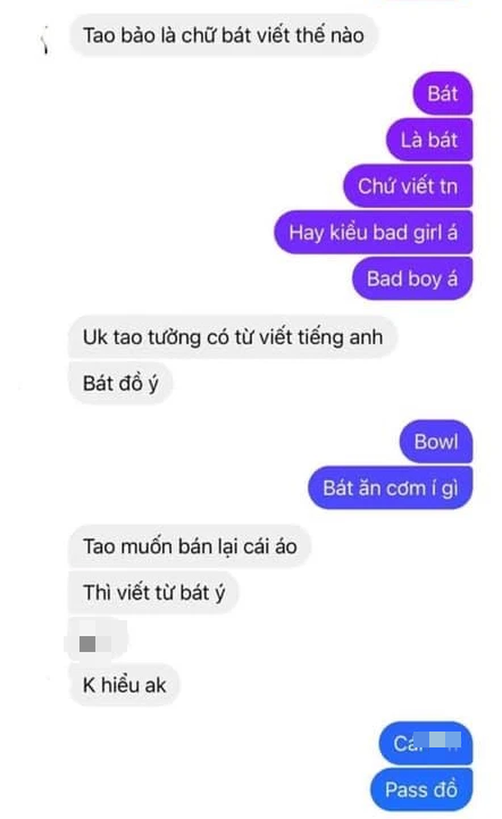 Bạn hỏi chữ BÁT viết tiếng Anh thế nào, nam sinh đang nhiệt tình trả lời thì đọc được tin nhắn cuối chỉ muốn ngất xỉu ngay tại chỗ - Ảnh 1.