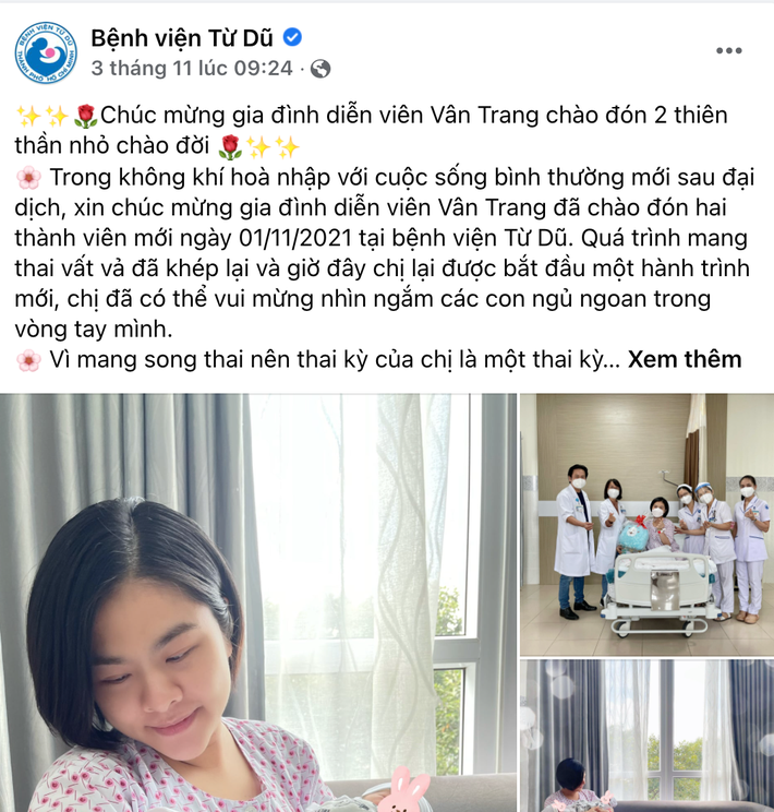 Vân Trang gặp nguy hiểm khi sinh đôi, suýt bị xuất hiện, vượt cạn sau 4 tiếng đồng hồ - Ảnh 1.