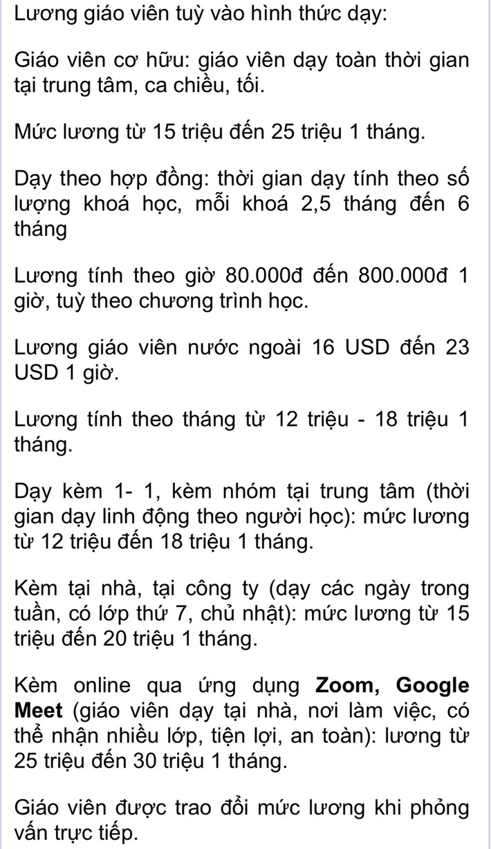 Lương giáo viên tiếng Anh ở trung tâm toàn NGÀN ĐÔ?Tiktoker nổi tiếng tiết lộ SỰ THẬT khiến ai nấy ngỡ ngàng bật ngửa - Ảnh 2.