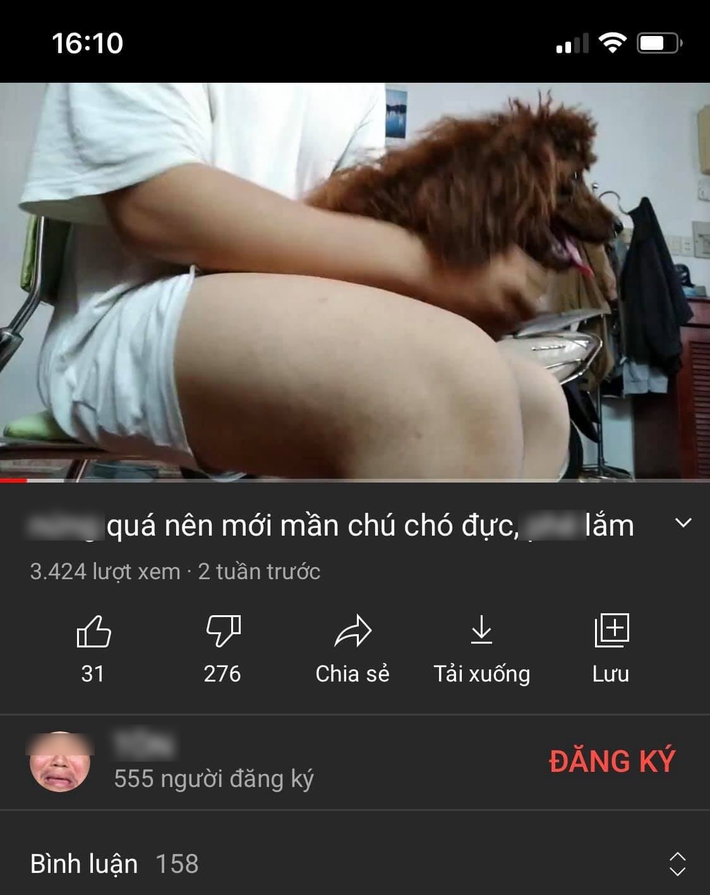 Nam Youtuber bị dân mạng phẫn nộ, báo cáo kênh vì nội dung các clip 