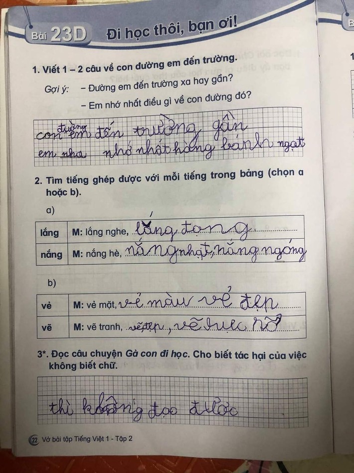 Cô giáo ra đề Em nhớ nhất điều gì về con đường đến trường, học sinh lớp 1 trả lời vỏn vẹn 6 từ mà cả giáo viên lẫn phụ huynh đều 