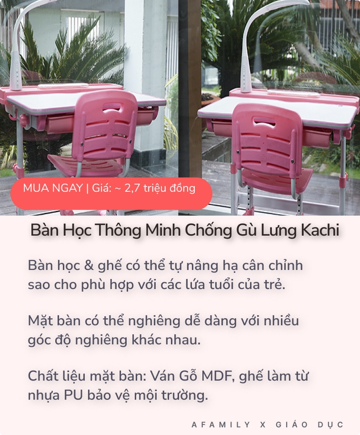 Giàu như Ly Kute: Xuống tiền mua cho con bộ bàn học chống gù đắt đỏ, các bố mẹ có thể tham khảo nhiều bộ ở những mức giá khác nhau  - Ảnh 6.