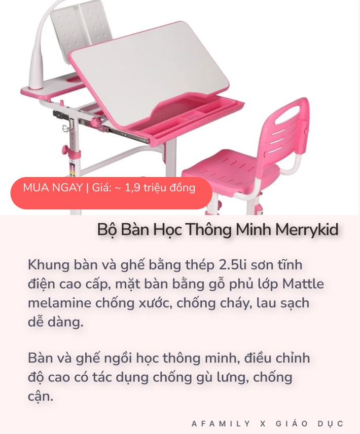 Giàu như Ly Kute: Xuống tiền mua cho con bộ bàn học chống gù đắt đỏ, các bố mẹ có thể tham khảo nhiều bộ ở những mức giá khác nhau  - Ảnh 7.