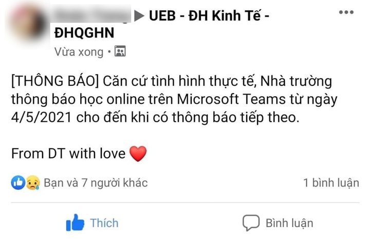 Trước tình hình dịch Covid-19, 2 trường đại học đầu tiên ở Hà Nội thông báo cho sinh viên học trực tuyến - Ảnh 3.