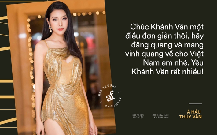 Bước vào đêm Chung kết Miss Universe 2020, Khánh Vân đã nhận được những lời nhắn đặc biệt này từ loạt sao Việt - Ảnh 1.