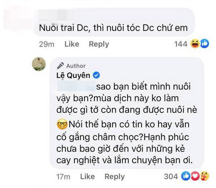 Bị mỉa mai chuyện tình cảm với 