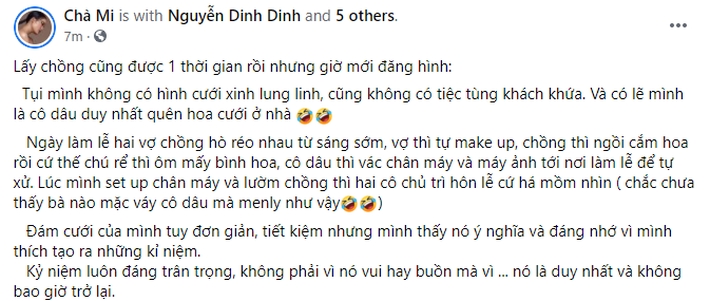 Á quân Vietnam's Next Top Model Chà Mi tung toàn bộ ảnh trong đám cưới đơn giản bên ông xã gốc Hoa - Ảnh 1.