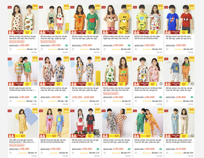 4 shop mẹ bé trên Shopee đang sale 