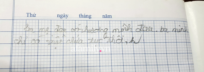 Học sinh lớp 1 viết đôi dòng tâm thư, chỉ nhắc đến hai từ mà mọi ông bố đọc xong đều giật mình thon thót: Ủa, tưởng đang nói tới mình? - Ảnh 1.