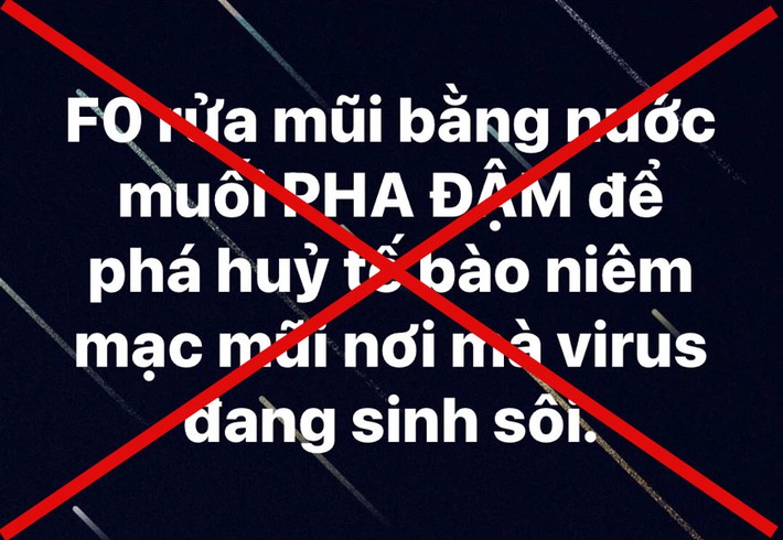 Lan truyền thông tin rửa mũi bằng nước muối đậm phá hủy niêm mạc giúp chống COVID-19: Chuyên gia khẳng định 