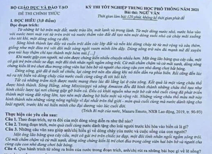 Không phải Sóng của Xuân Quỳnh, trích đoạn đọc hiểu câu 1 mới đang gây tranh cãi dữ dội - Ảnh 1.