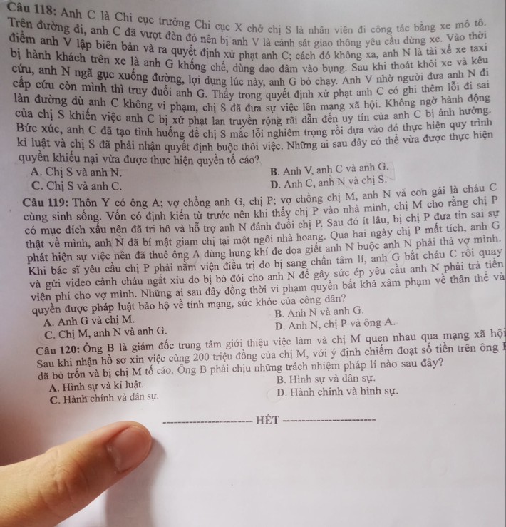 2 câu hỏi gây 