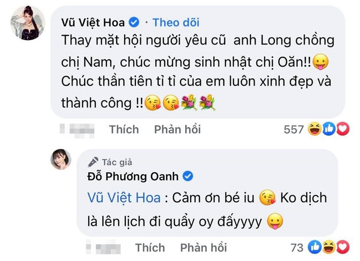 Sinh nhật Phương Oanh, Hồng Đăng chúc mừng quá 