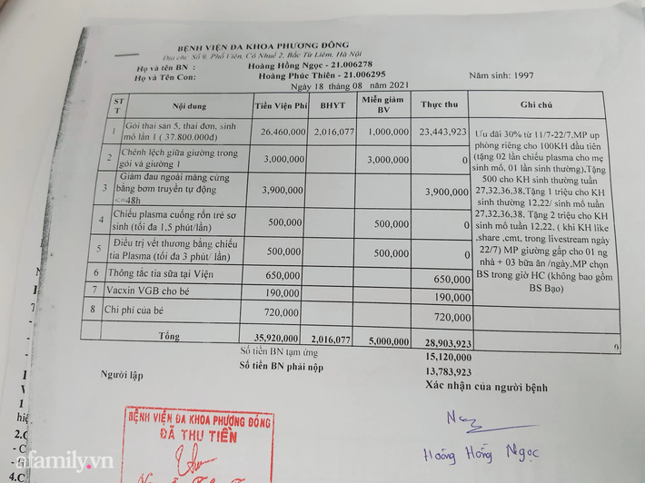 Sinh con mùa dịch mà như đi du lịch nghỉ dưỡng, hai vợ chồng sung sướng được phục vụ từ A đến Z - Ảnh 2.