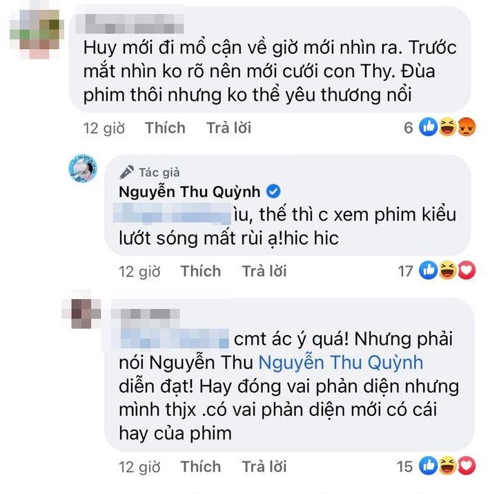 Hương vị tình thân: Khán giả cổ vũ trà xanh, nói Huy mắt kém mới yêu Thy, Thu Quỳnh đáp trả &quot;xem phim kiểu lướt sóng rồi!&quot; - Ảnh 6.