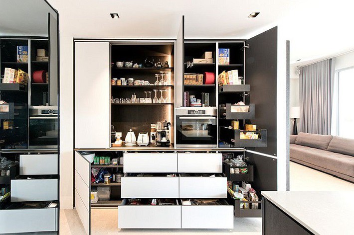 Muốn tiết kiệm không gian cho nhà bếp - áp dụng ngay thiết kế tủ lưu trữ tối đa này - Ảnh 5.