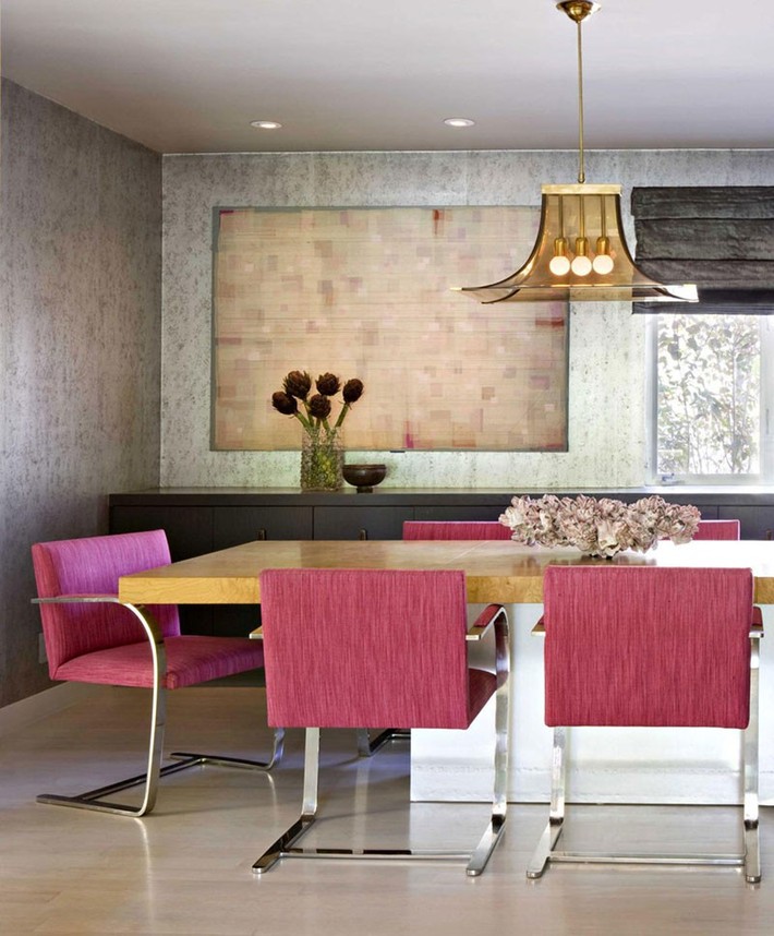Chìm đắm trong vẻ đẹp ngọt ngào của những căn phòng ăn được tô điểm với sắc hồng - Ảnh 2.