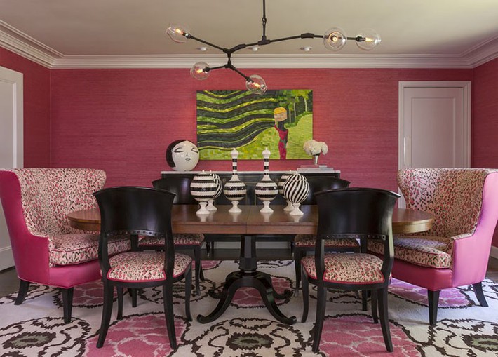 Chìm đắm trong vẻ đẹp ngọt ngào của những căn phòng ăn được tô điểm với sắc hồng - Ảnh 10.