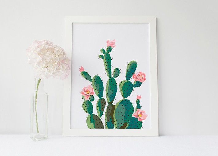 A series of cool home decoration ideas from tiny cactus - Photo 7.