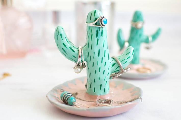 A series of cool home decoration ideas from tiny cactus - Photo 12.