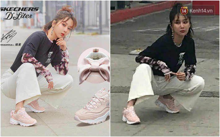 Cùng 1 dáng pose quảng cáo sneaker: Dương Mịch, Angela Baby... khoe đẳng cấp; quay sang Dương Tử bỗng tụt mood - Ảnh 9.
