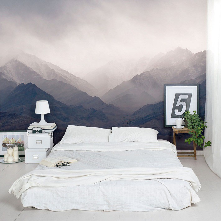 Trang trí phòng ngủ ấn tượng nhờ giấy dán tường chân thực đến khó tin - Ảnh 6.