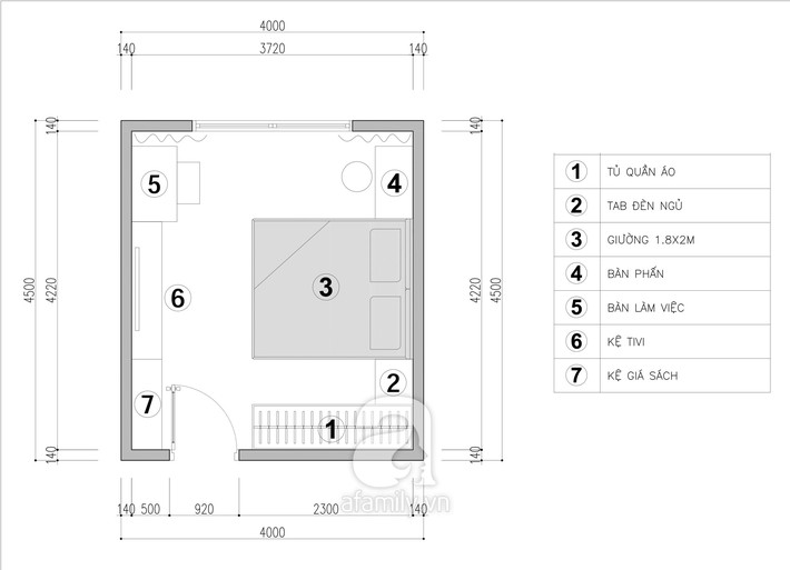Tư vấn thiết kế phòng ngủ dành cho người chuẩn bị kết hôn rộng 4x4.5m - Ảnh 1.