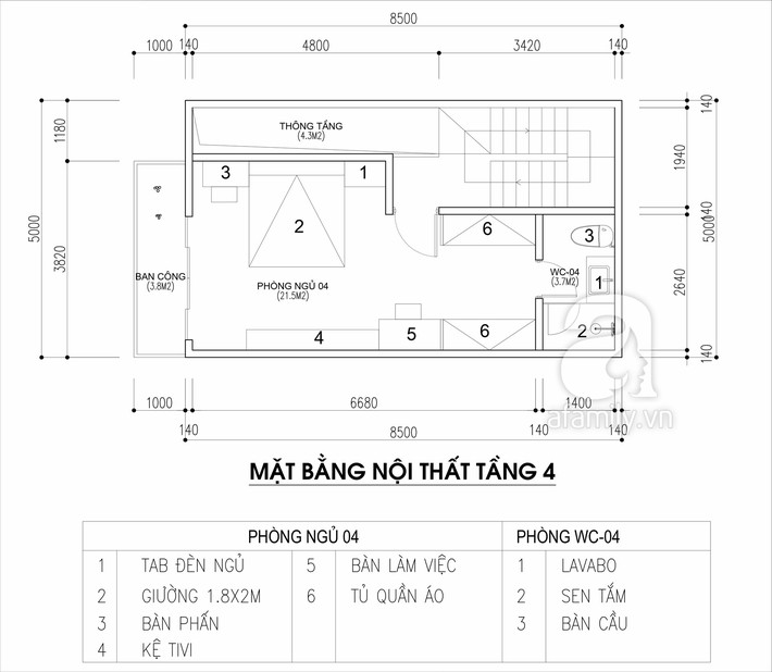 Tư vấn thiết kế nhà cho gia đình 6 thành viên trên mảnh đất 8,5x5m - Ảnh 4. Tư vấn thiết kế nhà cho gia đình 6 thành viên trên mảnh đất 8,5x5m - Ảnh 4.