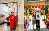 Gia đình Youtuber Hoyer Family đón Tết Việt ở Mỹ, cô con gái được mẹ cho diện áo dài với biểu cảm hết sức đáng yêu