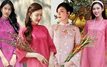Ngắm áo dài mùng 1 Tết của mỹ nhân Việt: Toàn local brand ''quen mặt'', tông màu “bỉ ngạn hồng” áp đảo